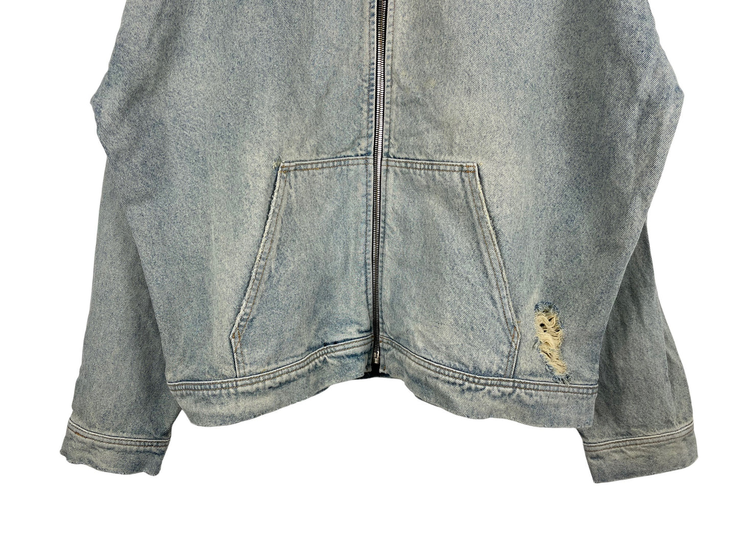 424 On Fairfax Denim Zip Hoodie Jacket SS16