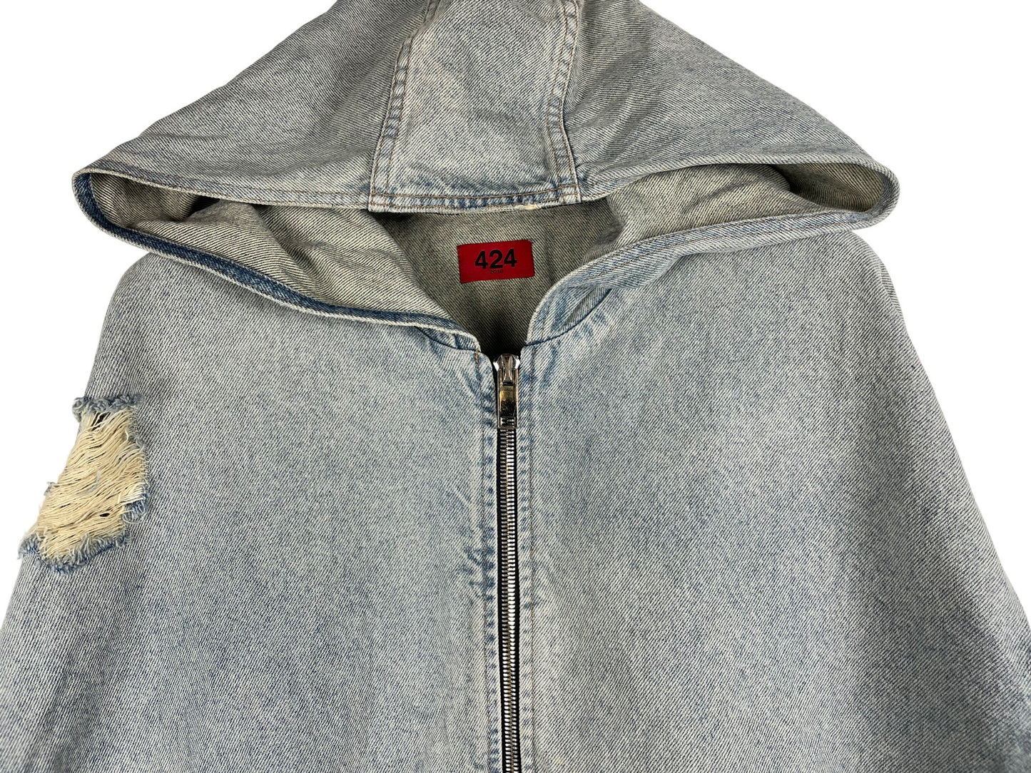 424 On Fairfax Denim Zip Hoodie Jacket SS16