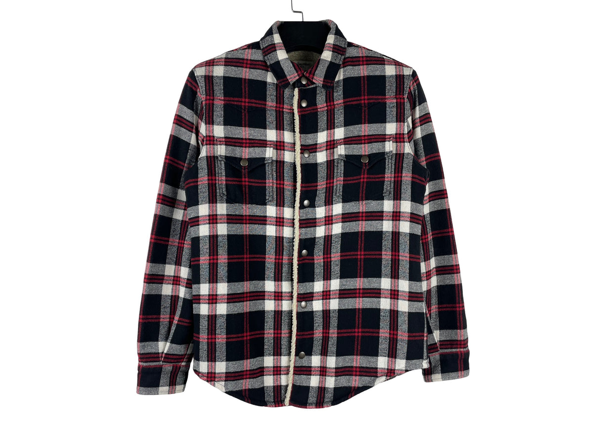 Saint Laurent Sherpa-Lined Checked Shirt AW21
