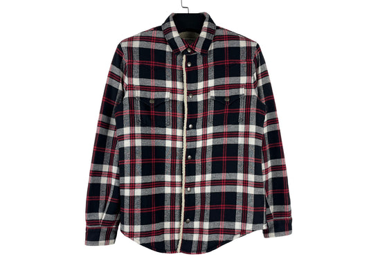 Saint Laurent Sherpa-Lined Checked Shirt AW21