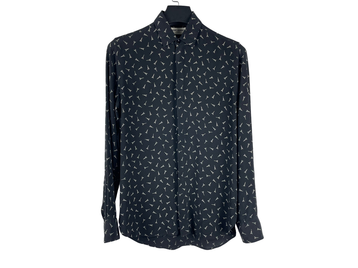 Saint Laurent Eiffel Tower Silk Shirt AW19