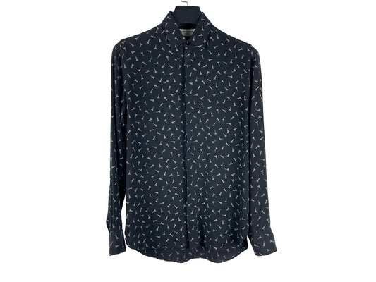 Saint Laurent Eiffel Tower Silk Shirt AW19