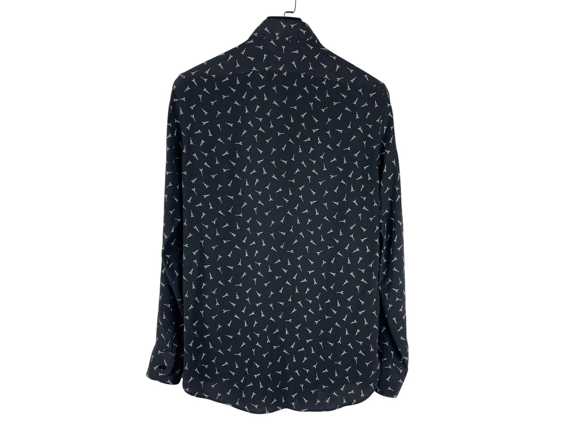 Saint Laurent Eiffel Tower Silk Shirt AW19