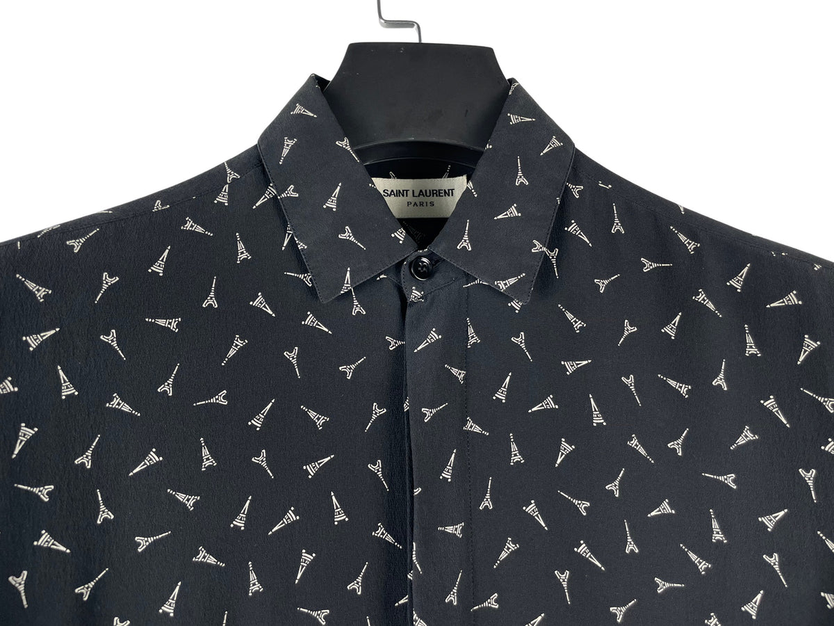 Saint Laurent Eiffel Tower Silk Shirt AW19
