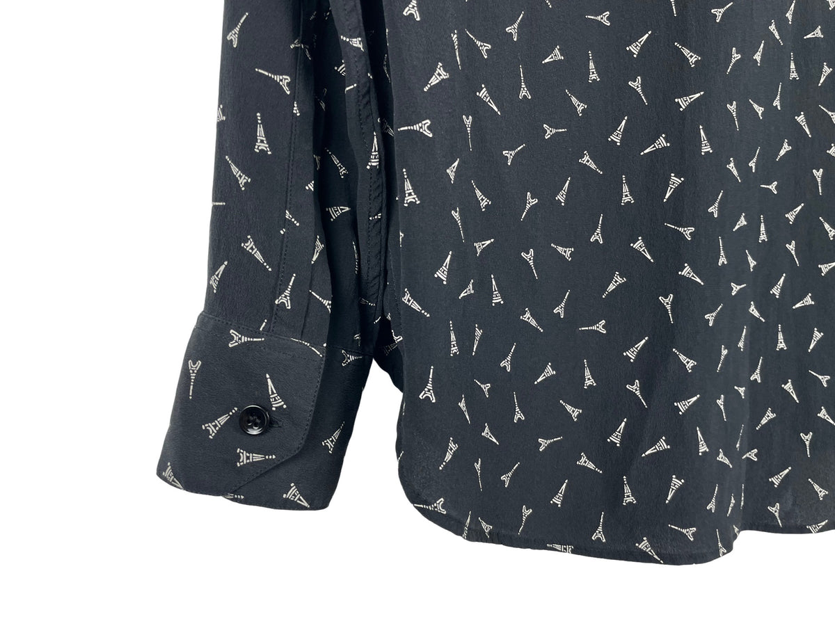 Saint Laurent Eiffel Tower Silk Shirt AW19