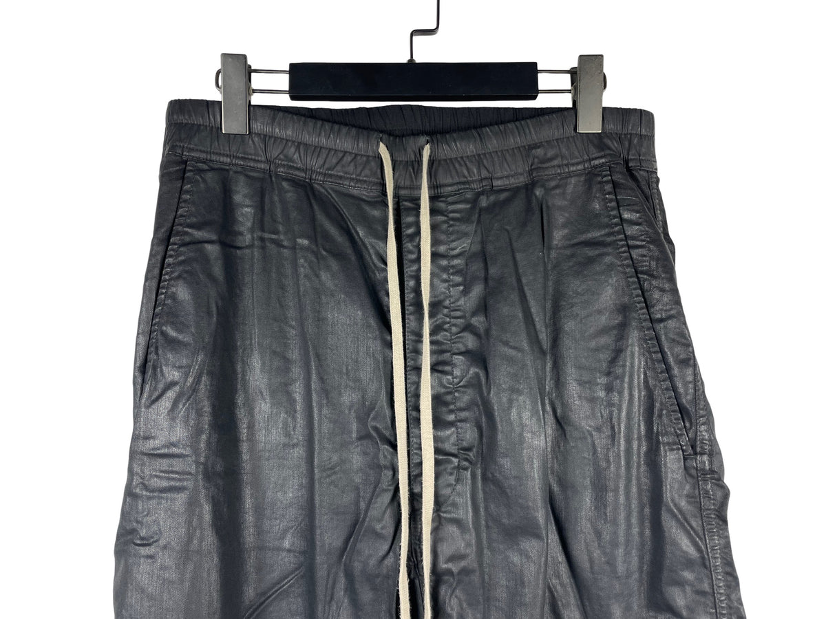 Rick Owens DRKSHDW Black Wax Berlin Drawstring Pants SS19