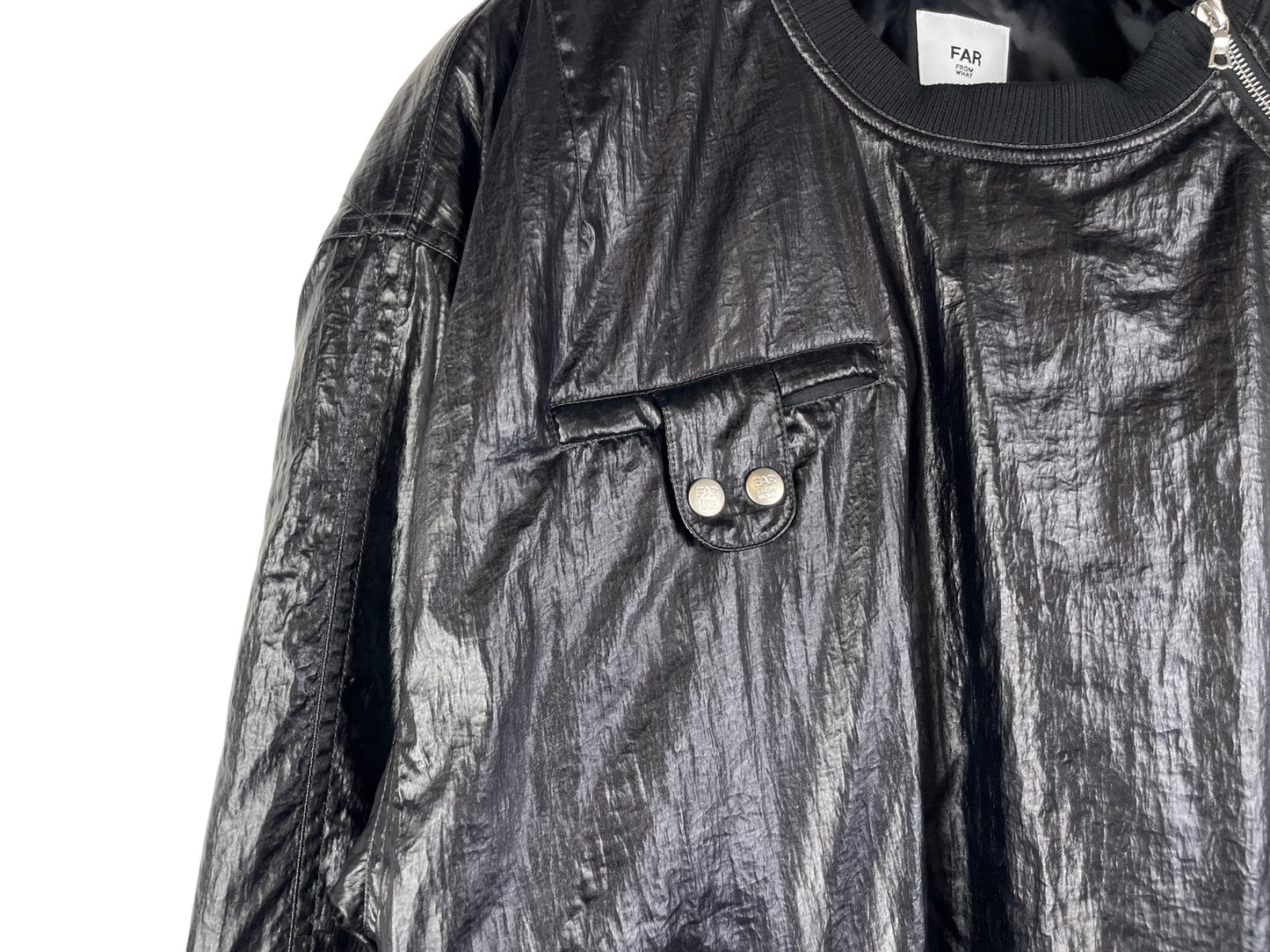 Far Archive Zip-detail Waxed Crewneck