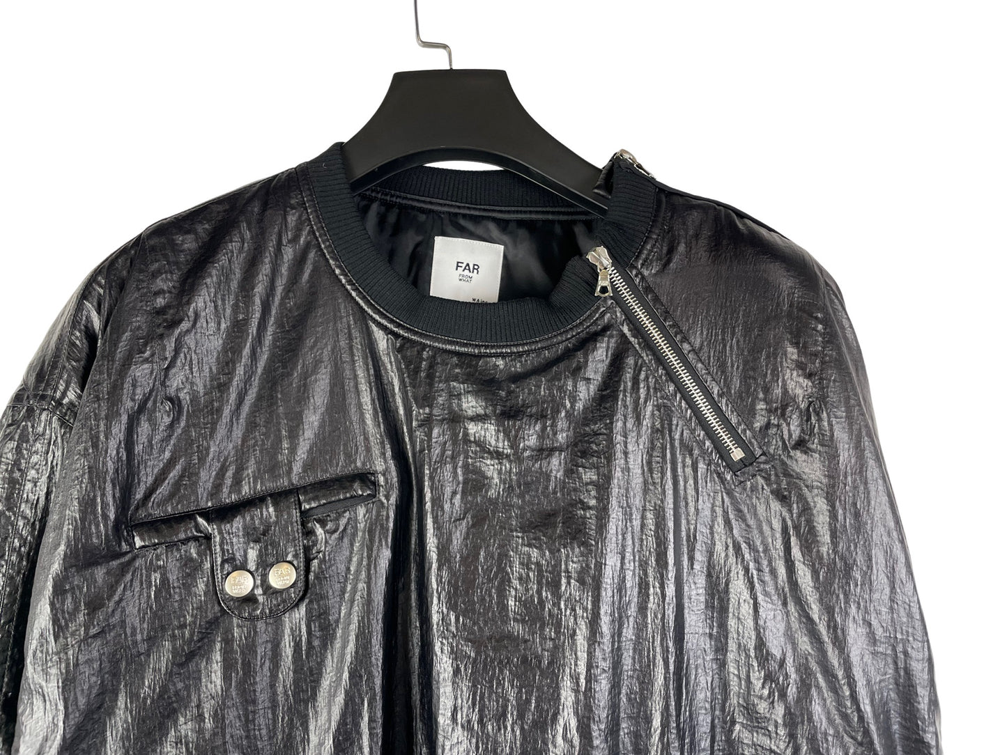 Far Archive Zip-detail Waxed Crewneck