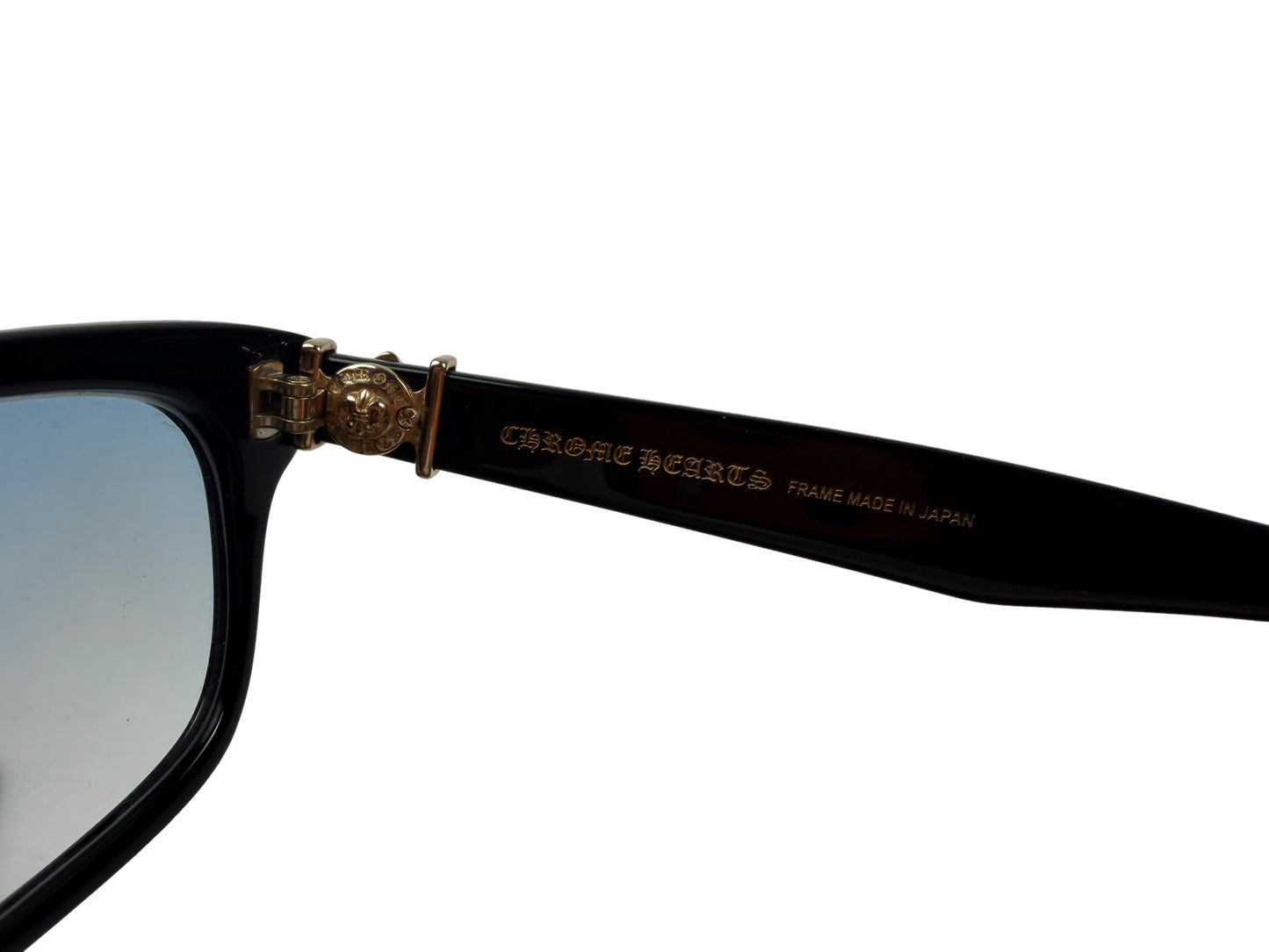 Chrome Hearts Gittin Any? A 18K Gold Blue Sunglasses