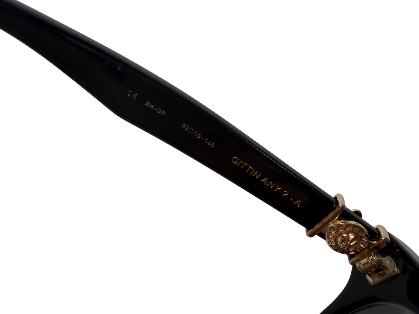 Chrome Hearts Gittin Any? A 18K Gold Blue Sunglasses