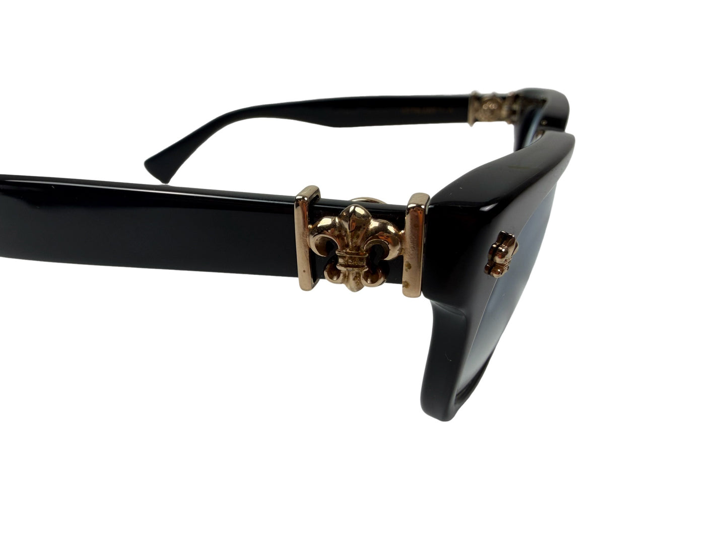 Chrome Hearts Gittin Any? A 18K Gold Blue Sunglasses