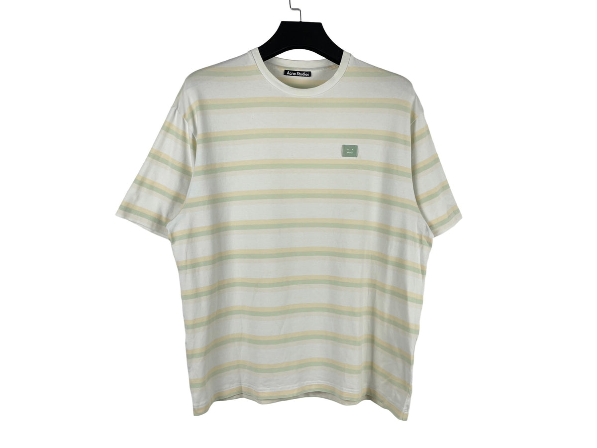 Acne Studios Striped Face Logo T-Shirt