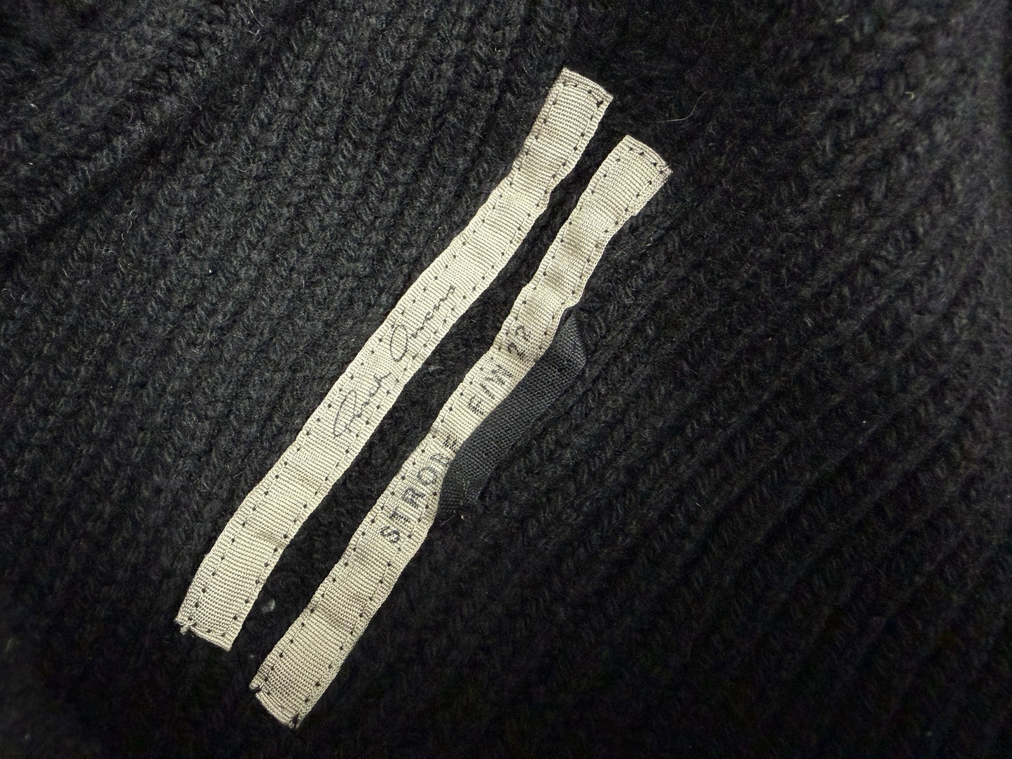 Rick Owens Black Knit Balaclava Hood FW22