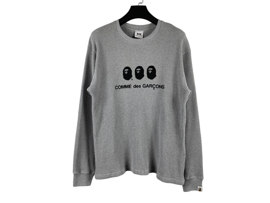 Comme Des Garcons x Bape Waffle Crewneck AW25