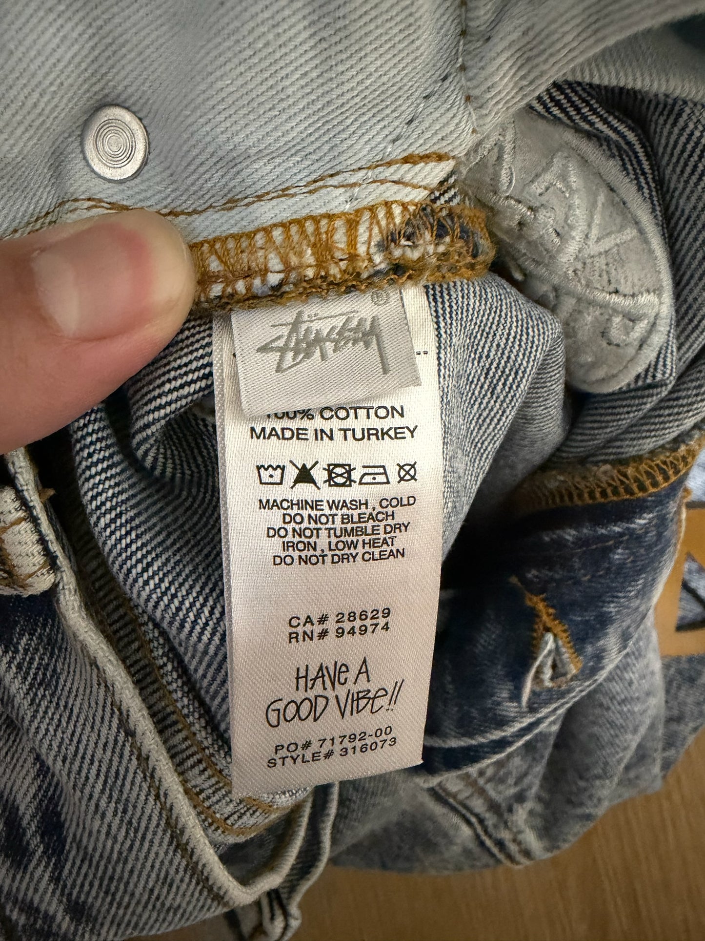 Dries Van Noten × Stussy  Stencil Denim Jeans