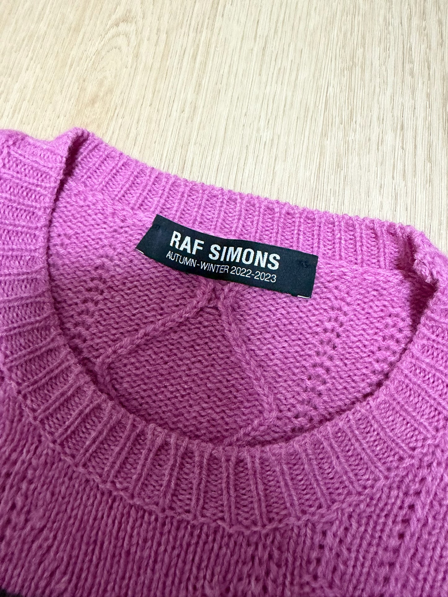 Raf Simons Altered Reality Oversized Merino Wool Sweater