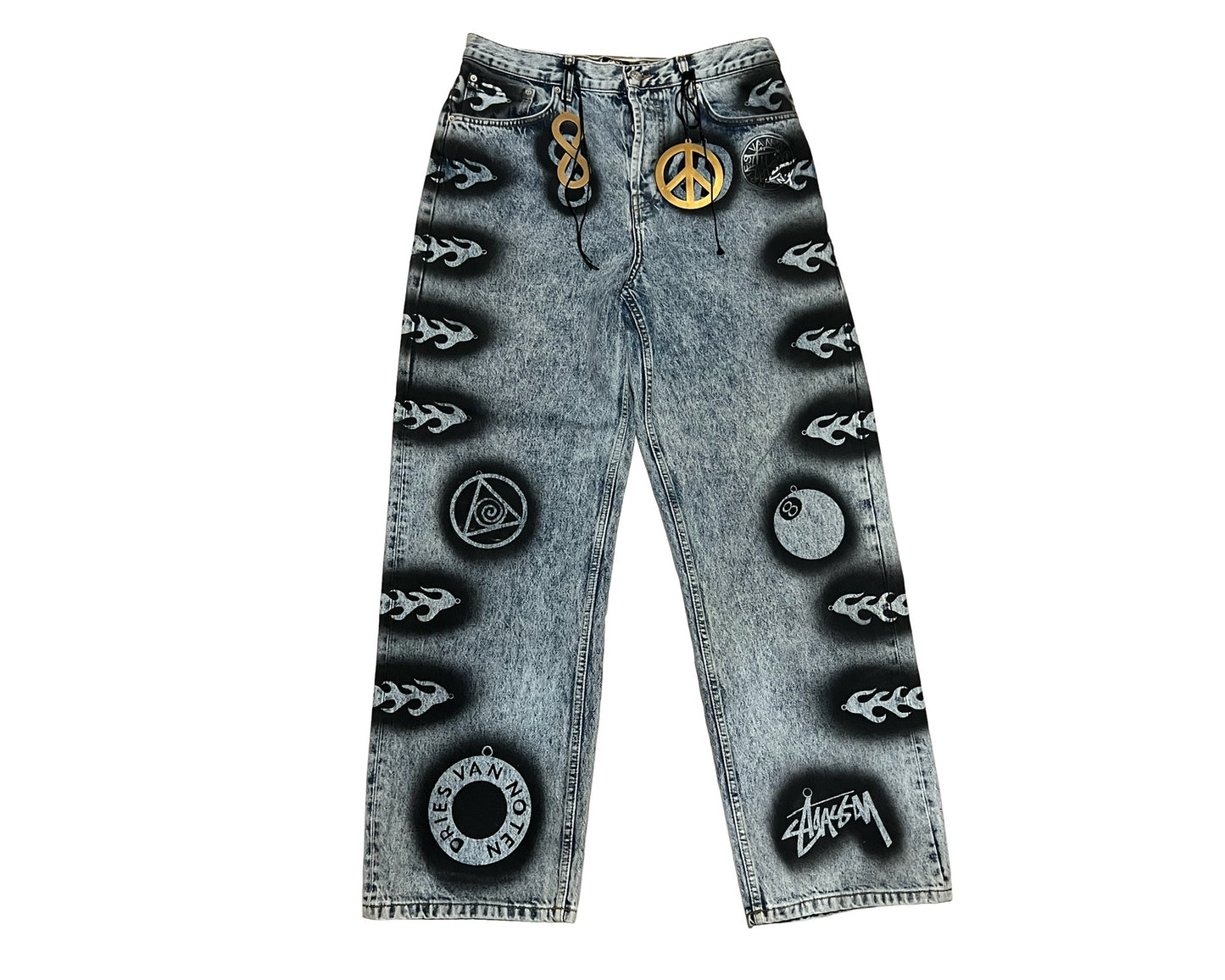 Dries Van Noten × Stussy  Stencil Denim Jeans