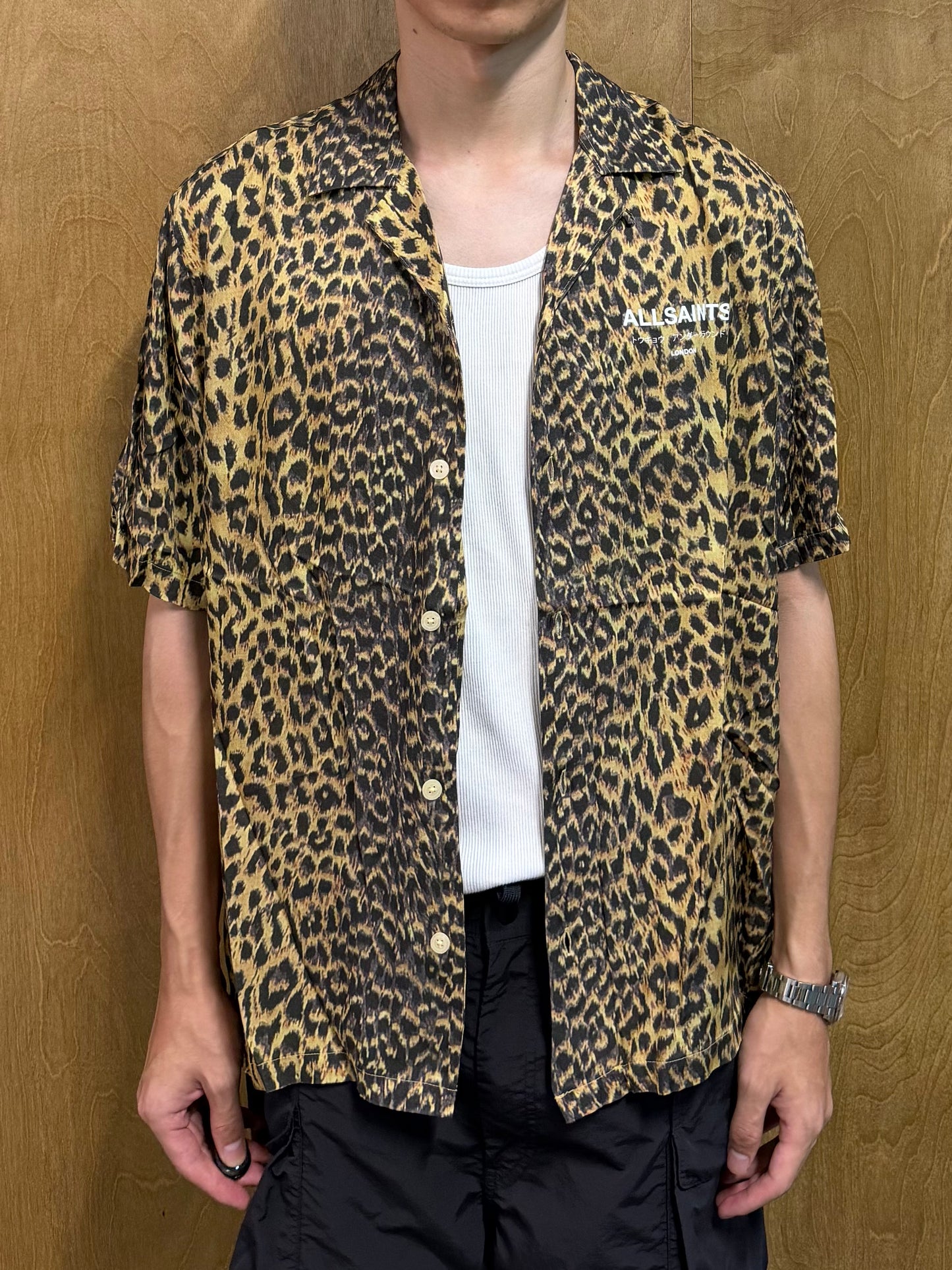 All Saints Leopard-print Hawaiian Shirt