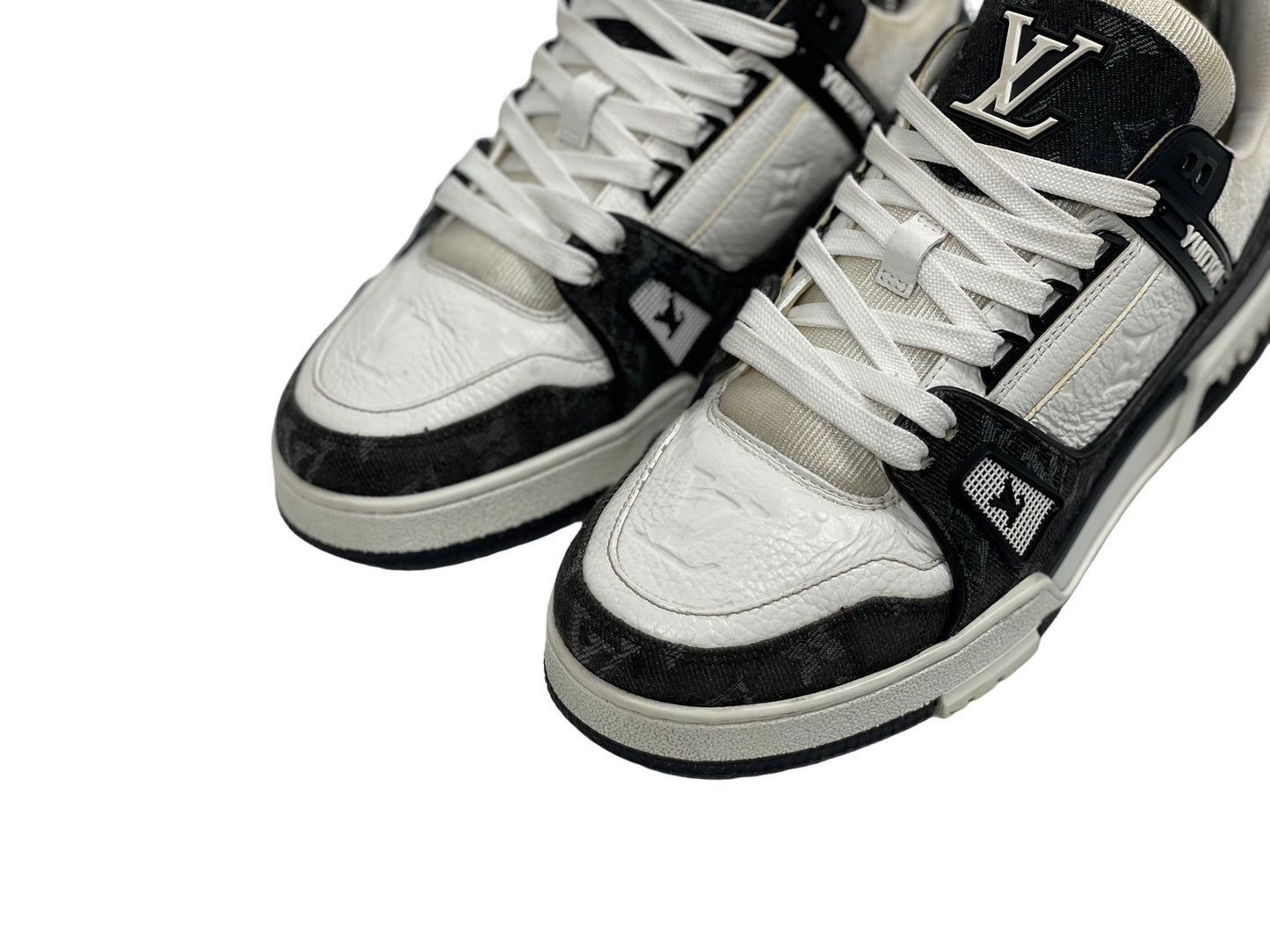 Louis Vuitton Trainer Sneakers Black/White Denim