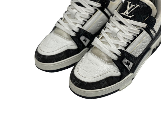 Louis Vuitton Trainer Sneakers Black/White Denim