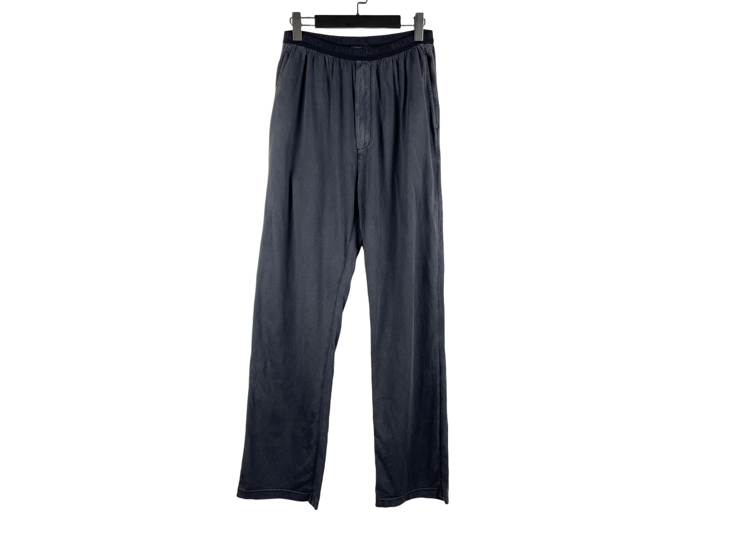 Balenciaga Washed Black Elastic Trousers