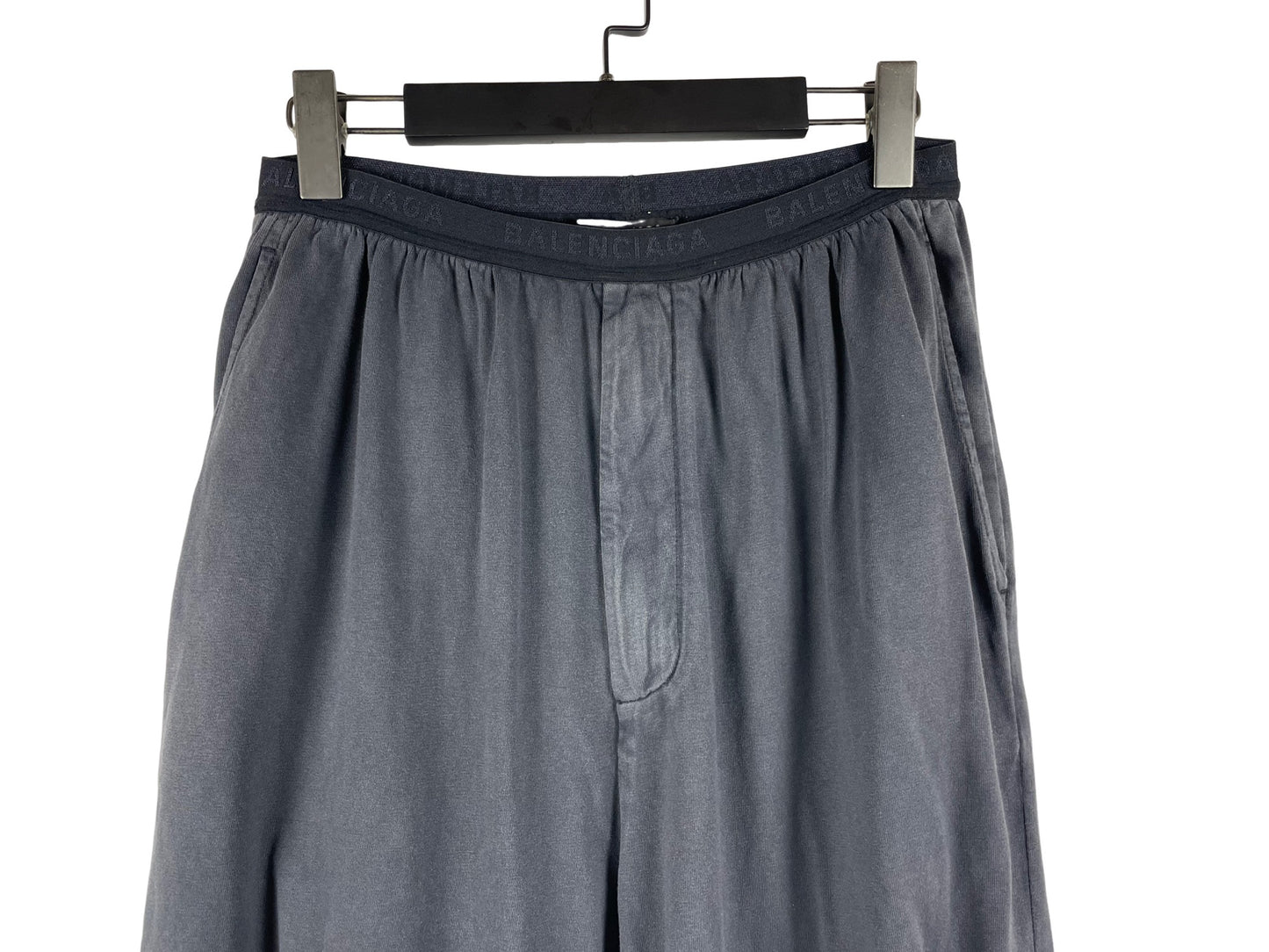 Balenciaga Washed Black Elastic Trousers