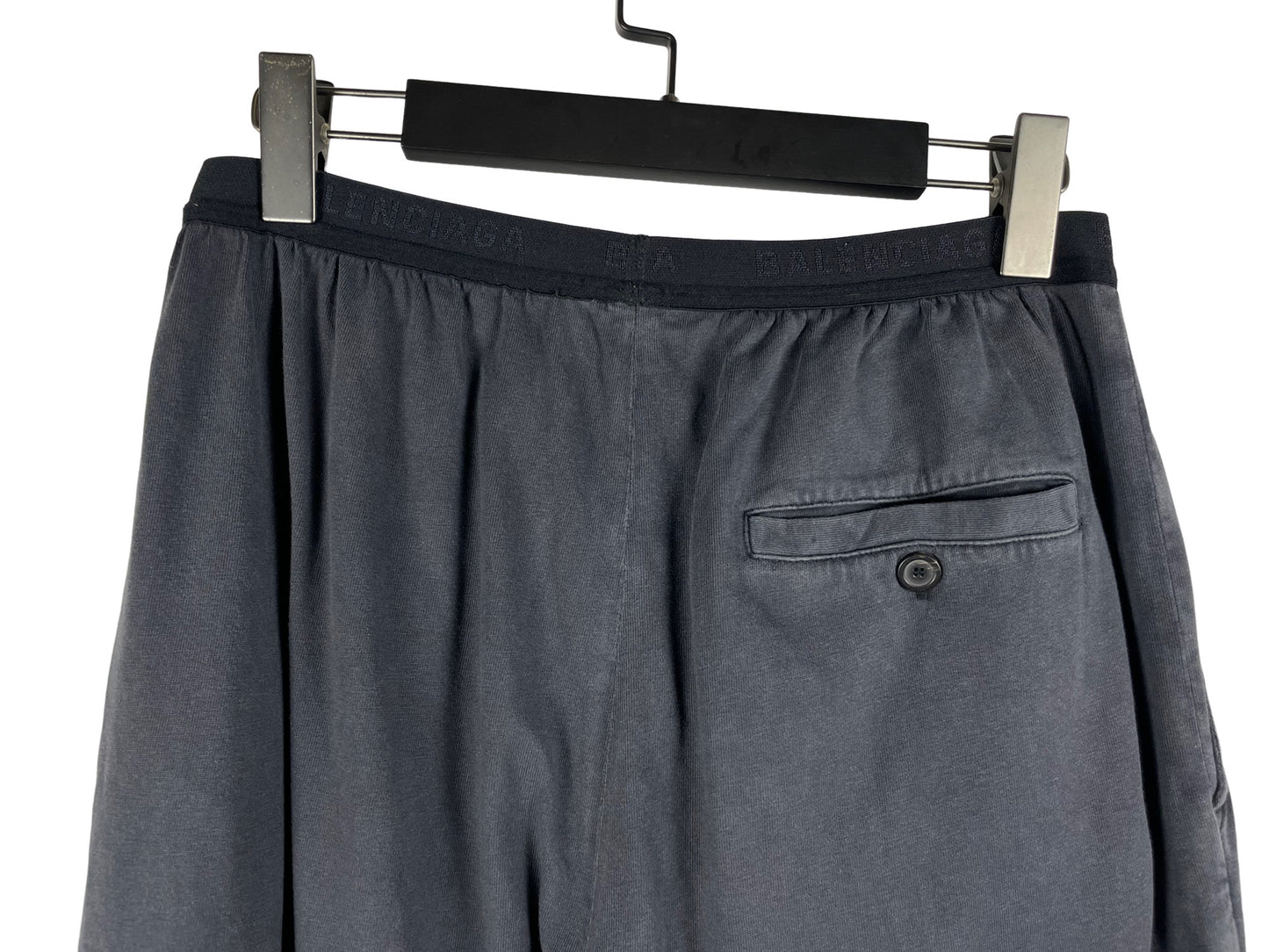 Balenciaga Washed Black Elastic Trousers