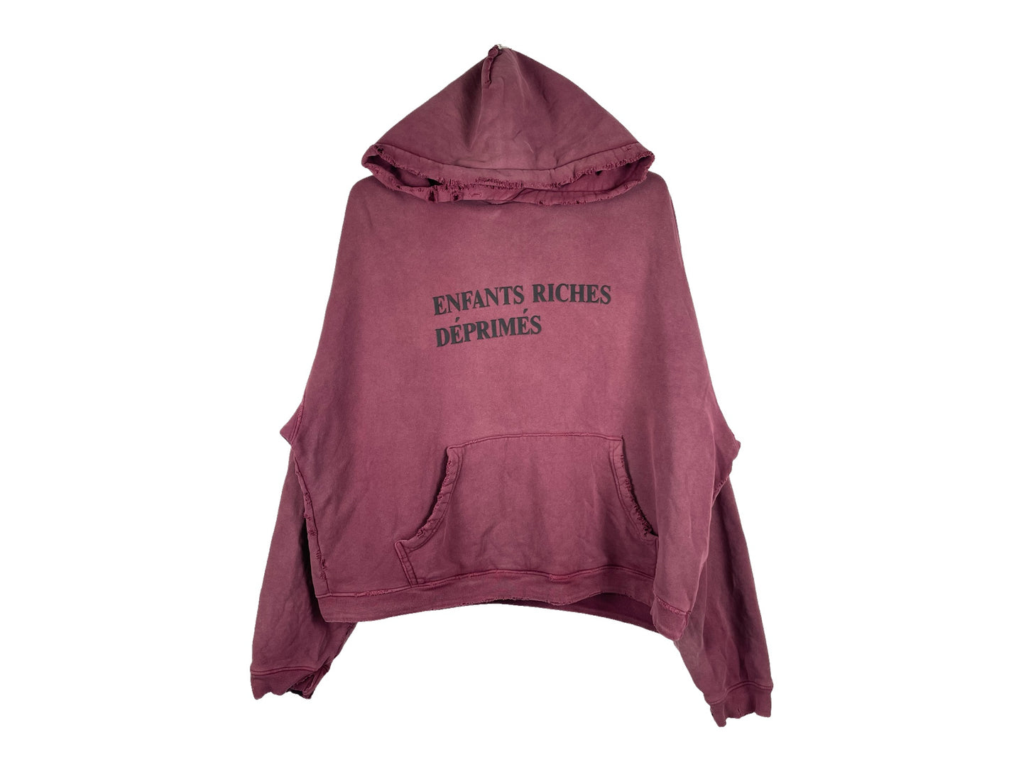 Enfants Riches Deprimes Distressed Logo Print Hoodie