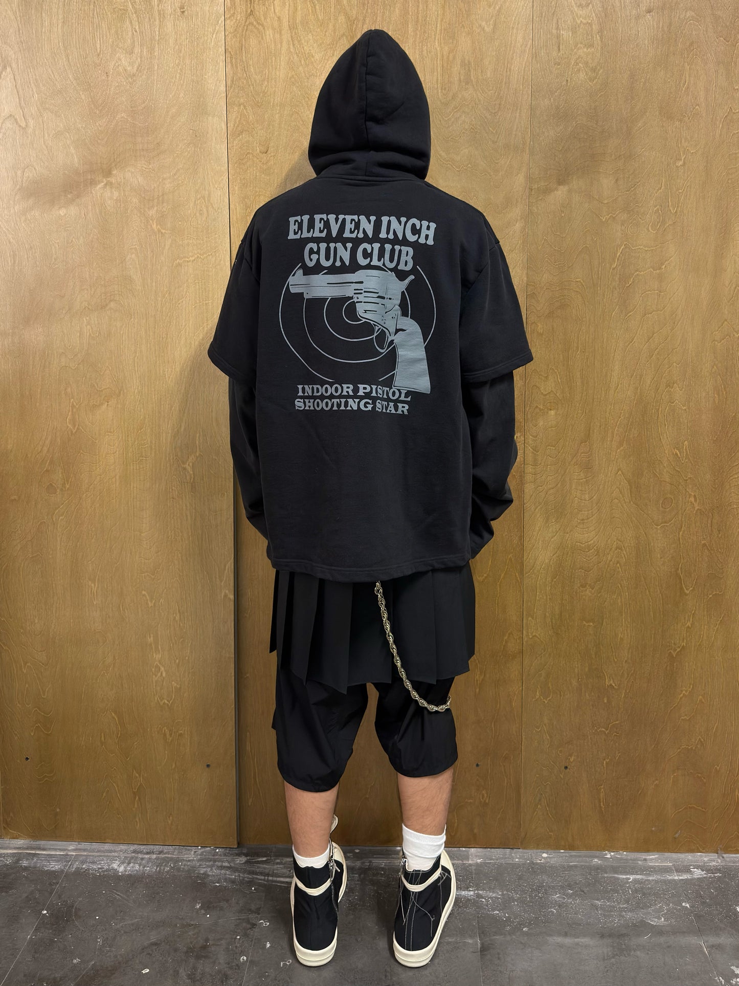 Vetements Justin4Ever 11-inch Gun Club Layered Chain Hoodie AW16