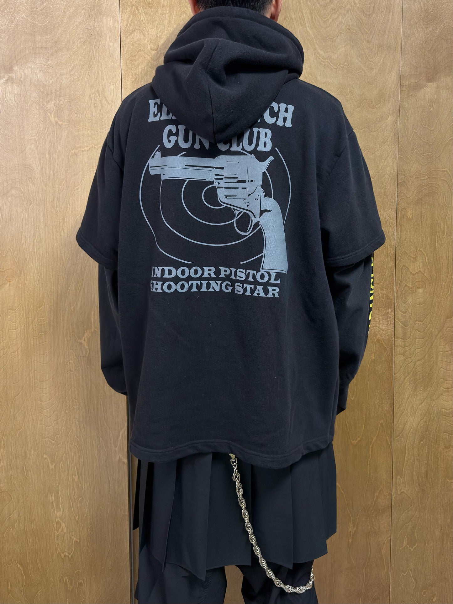 Vetements Justin4Ever 11-inch Gun Club Layered Chain Hoodie AW16