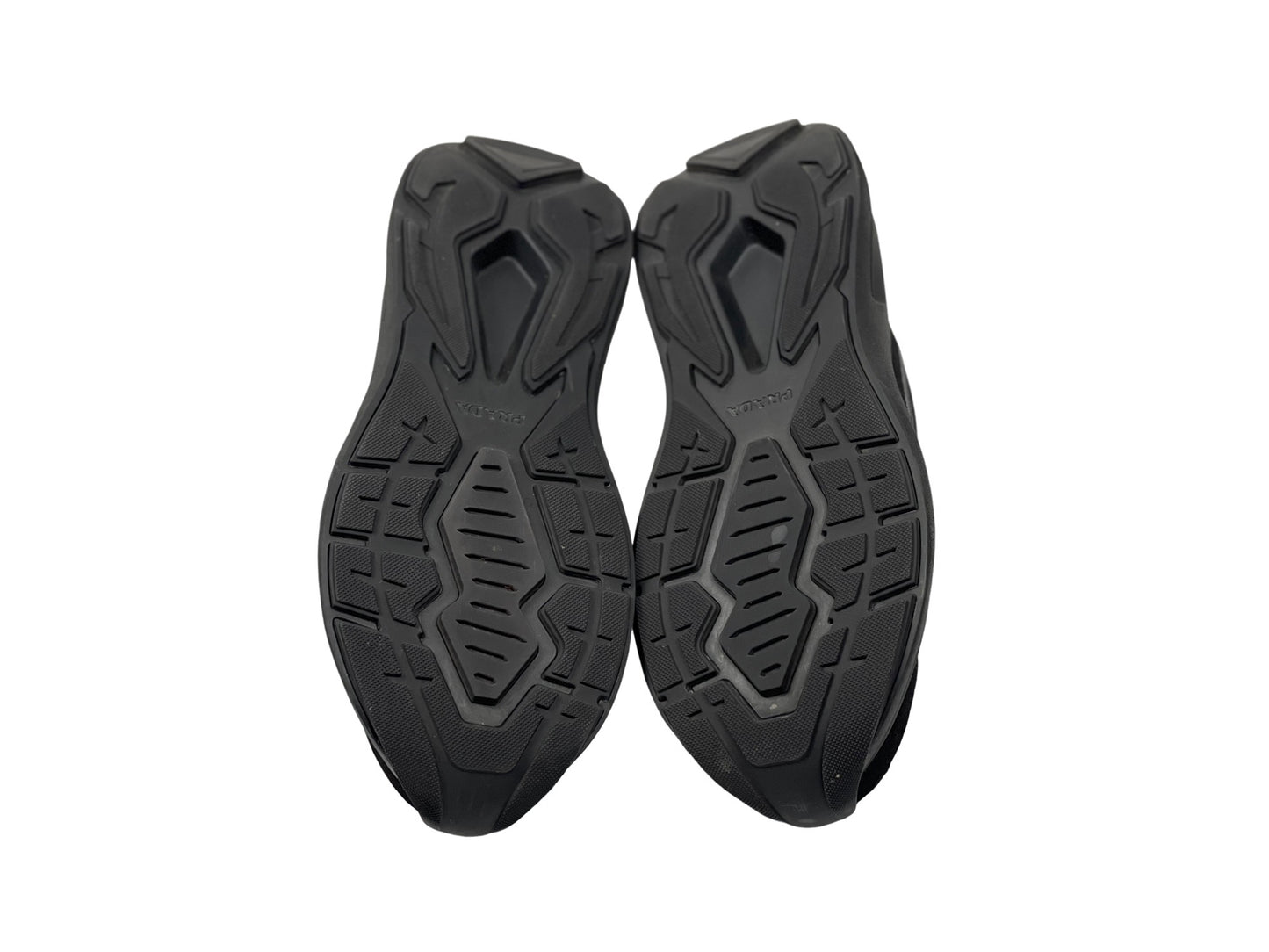 Prada Systeme Brushed Leather Sneakers Black