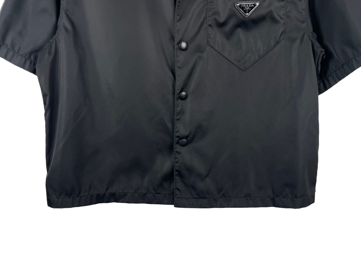 Prada Re-Nylon Triangle Logo Short-Sleeve Shirt