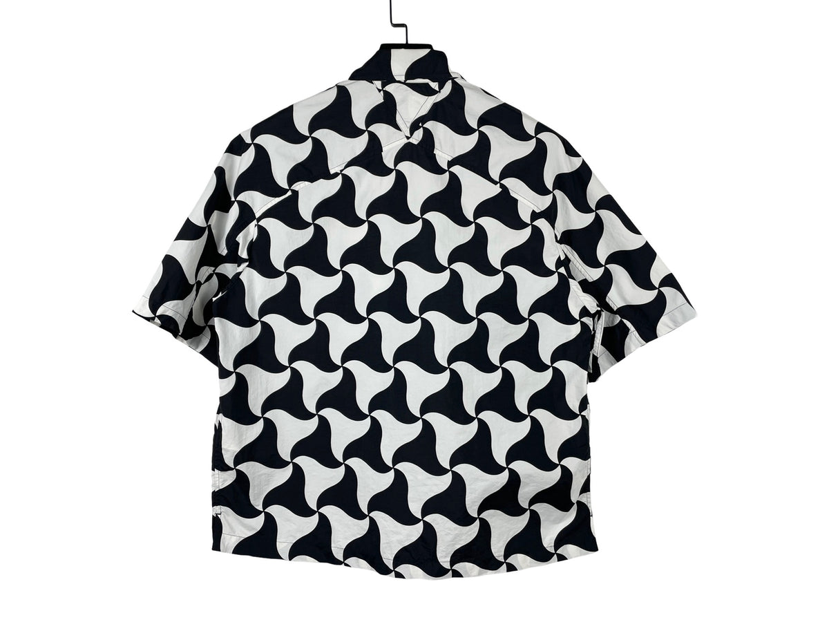 Bottega Veneta SS22 Geometric Print Short-Sleeve Shirt