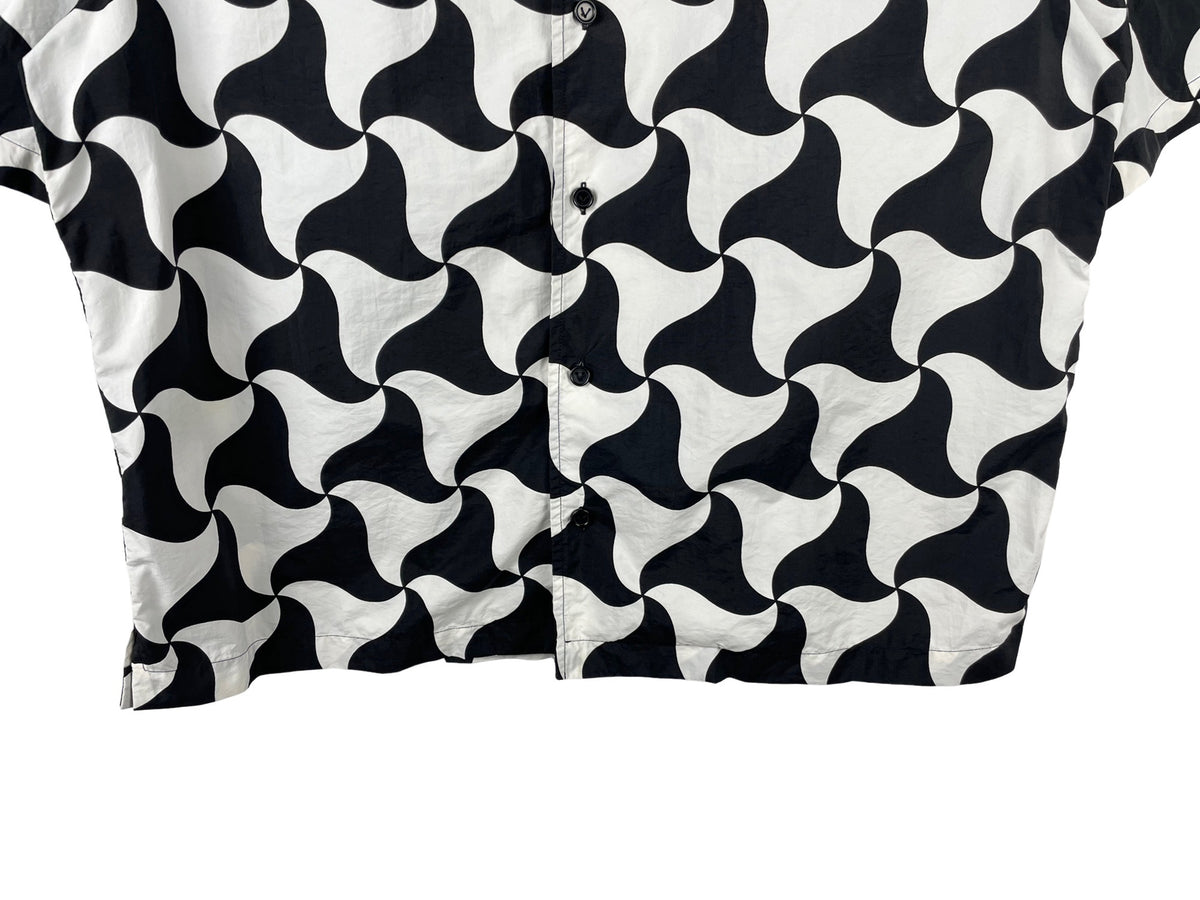 Bottega Veneta SS22 Geometric Print Short-Sleeve Shirt