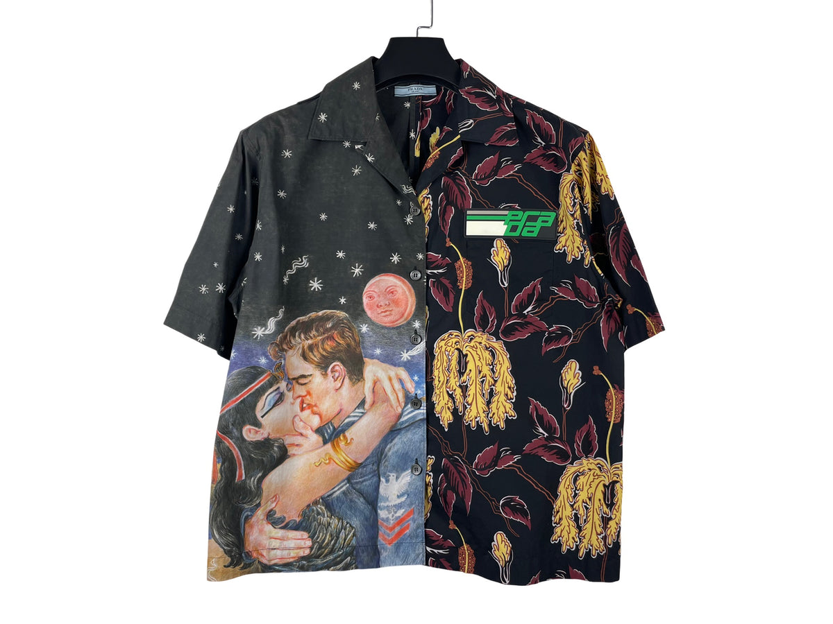 Prada Impossible True Love Printed Short-Sleeve Shirt FW18