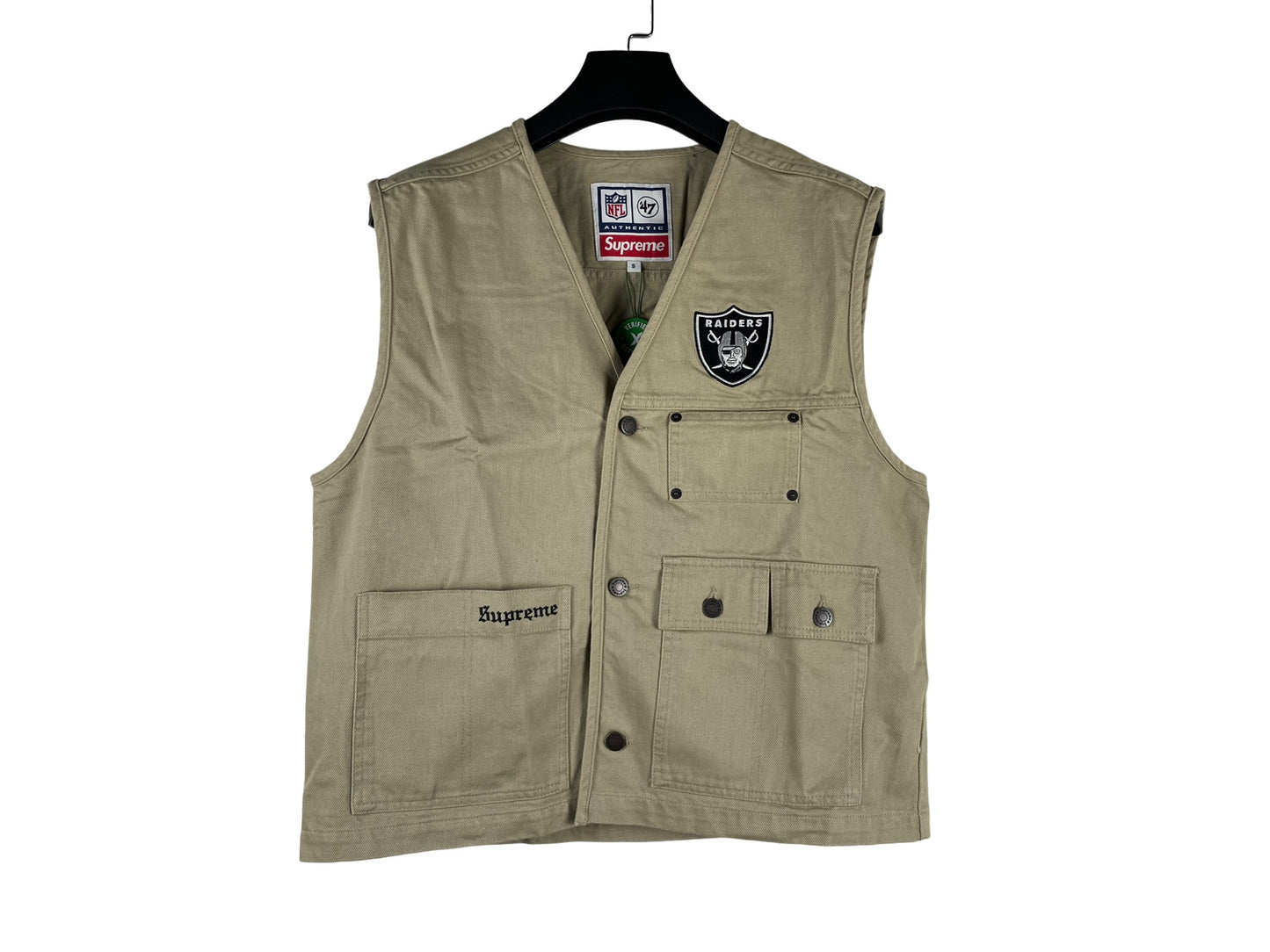 Supreme x NFL Raiders '47 Denim Vest 19SS
