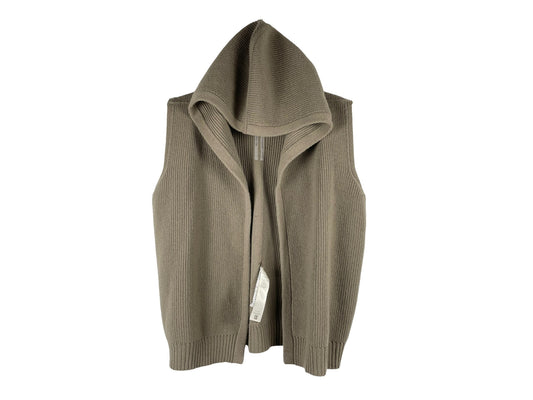 Rick Owens Sleeveless Wool Hooded Cardigan FW24