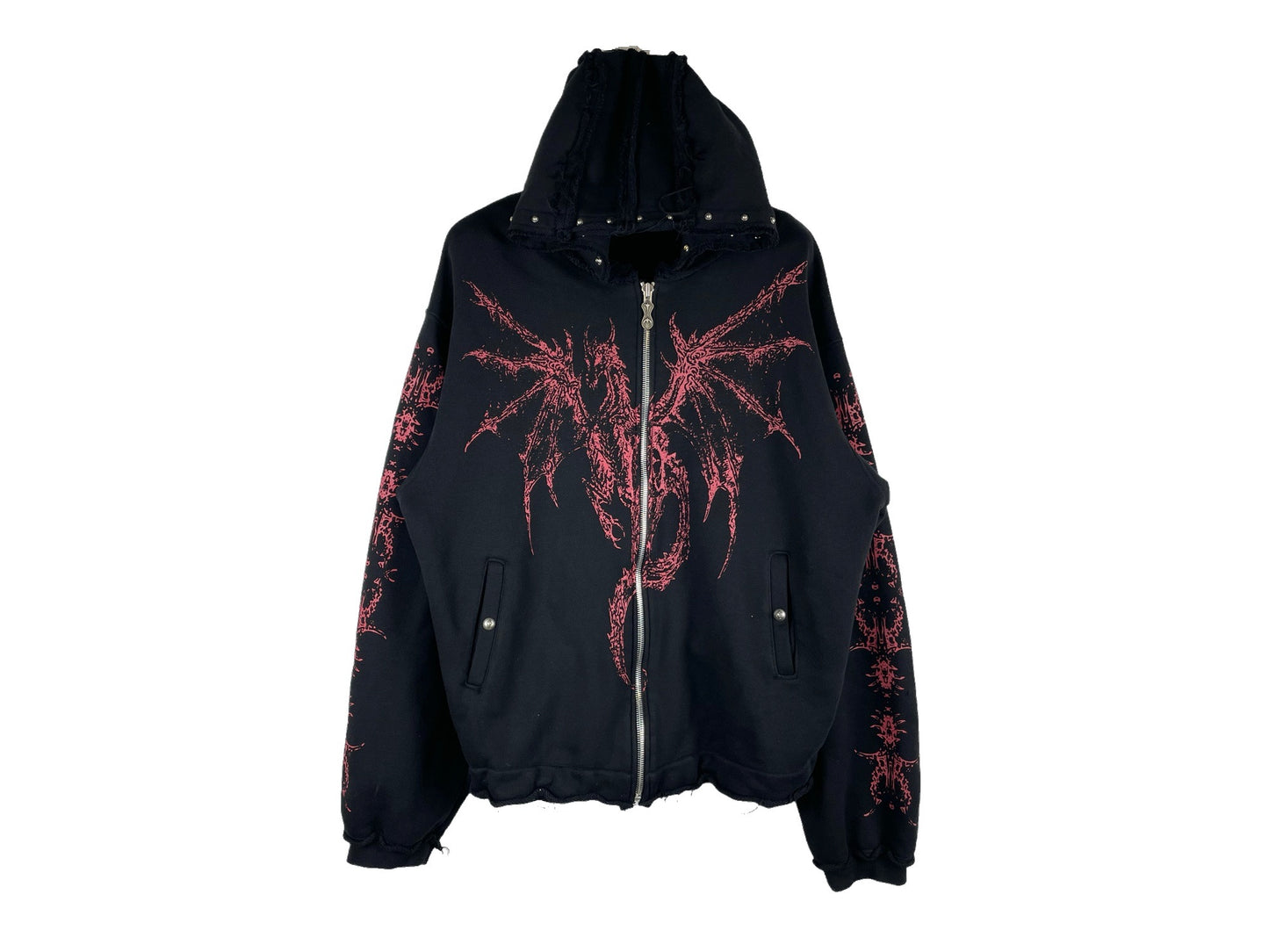 Thug Club Dragon Stud Zip-Up Hoodie FW24