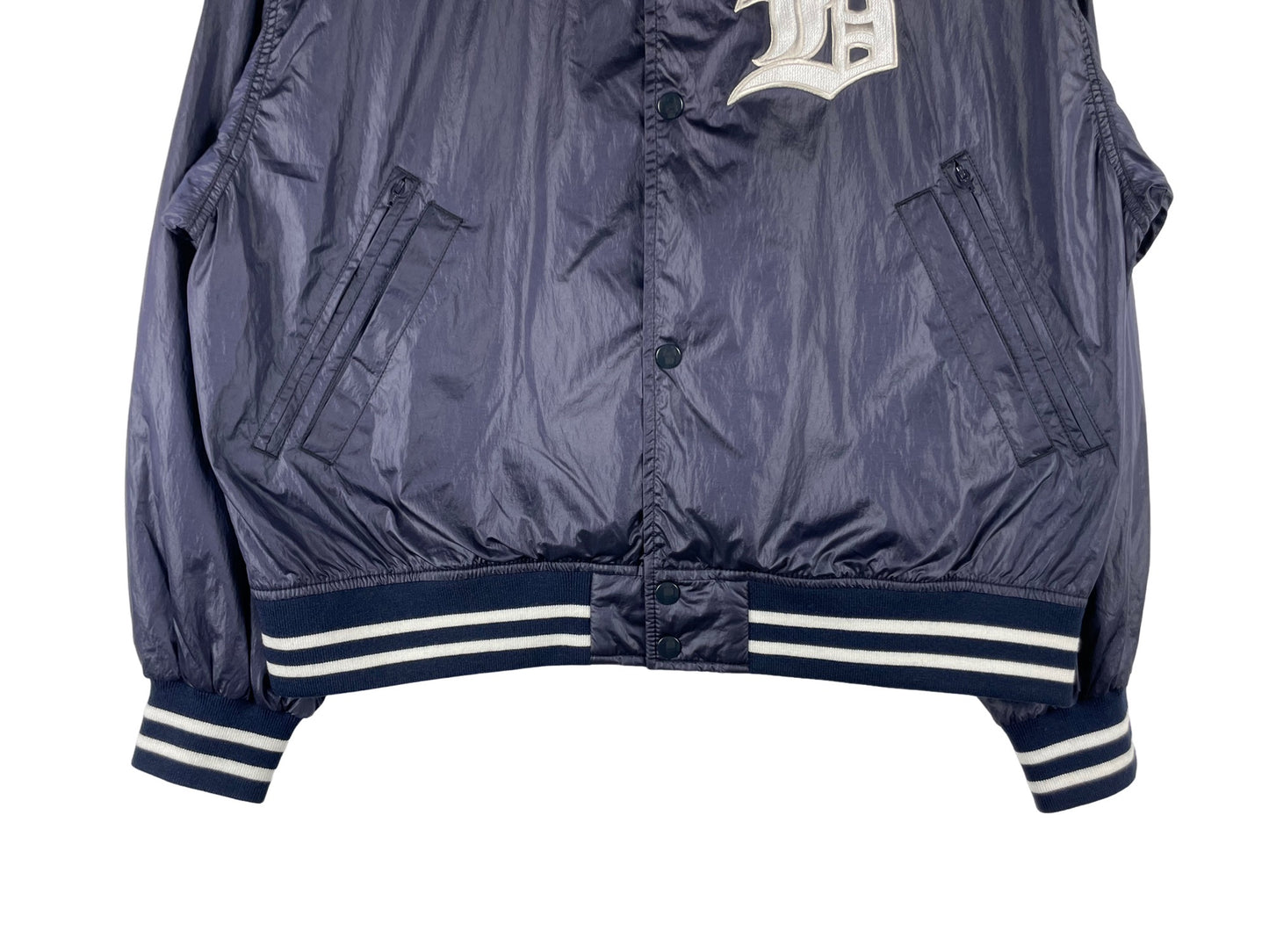 Beams Short Fit Nylon Varsity Jacket