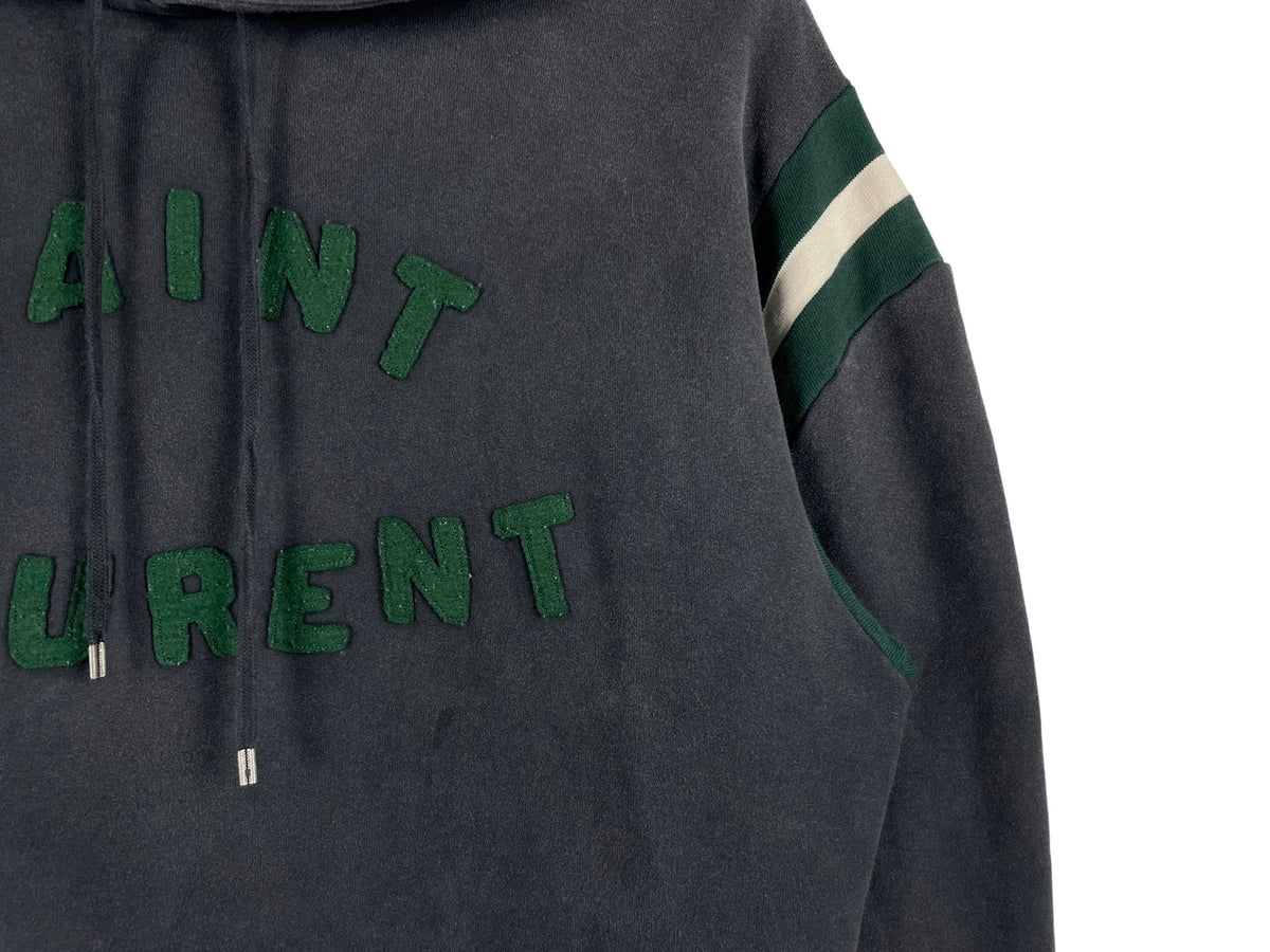 Saint Laurent SS22 Felt Letter Oversized Hoodie