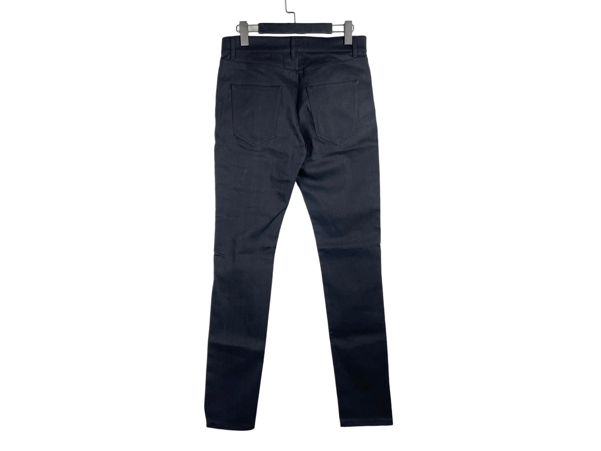 Saint Laurent FW15 D02 Leather-Panel Five-Zip Jeans