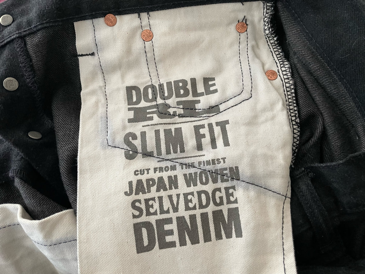 RRL Double RL Slim Fit Black Selvedge Jeans