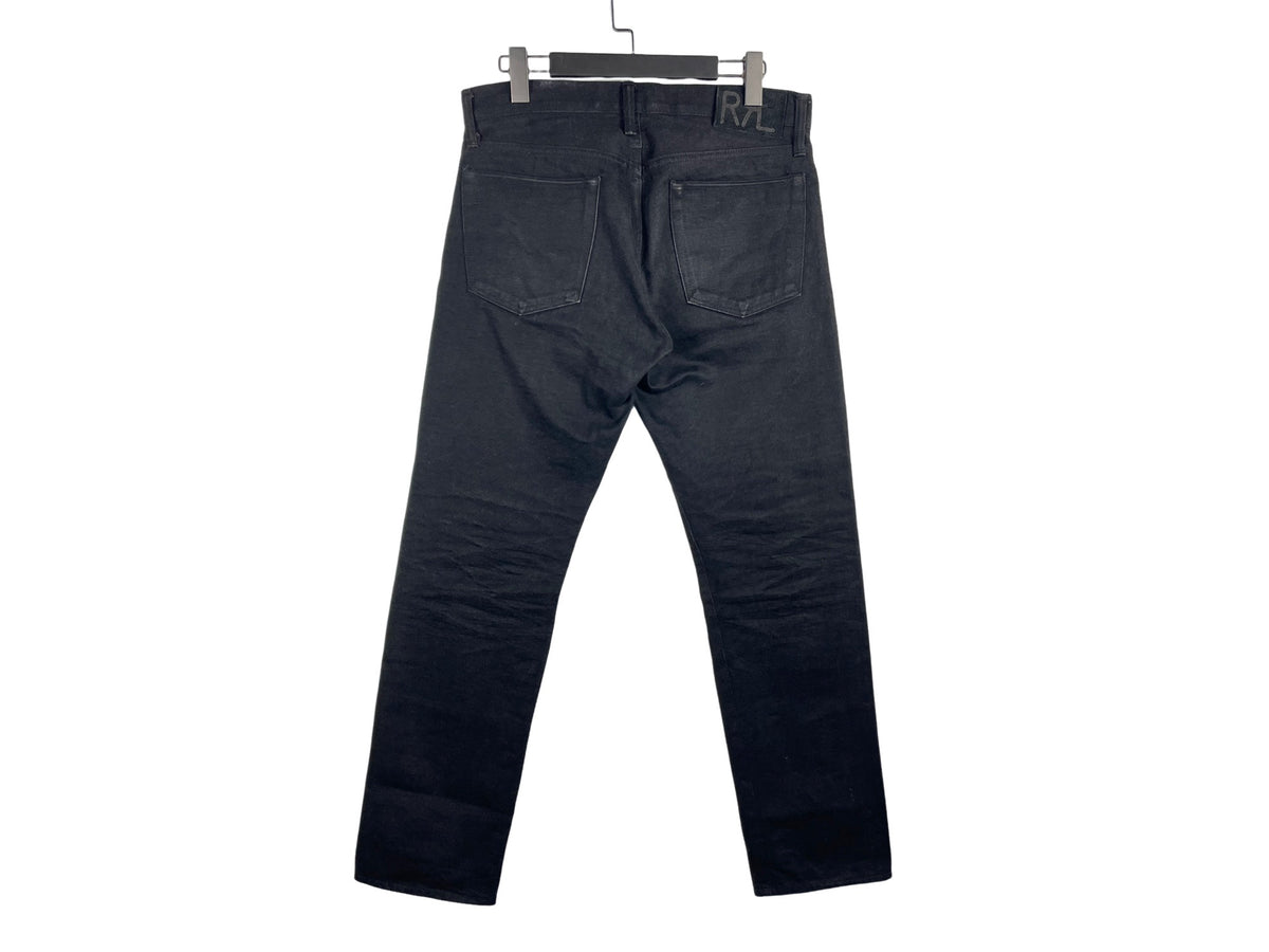 RRL Double RL Slim Fit Black Selvedge Jeans