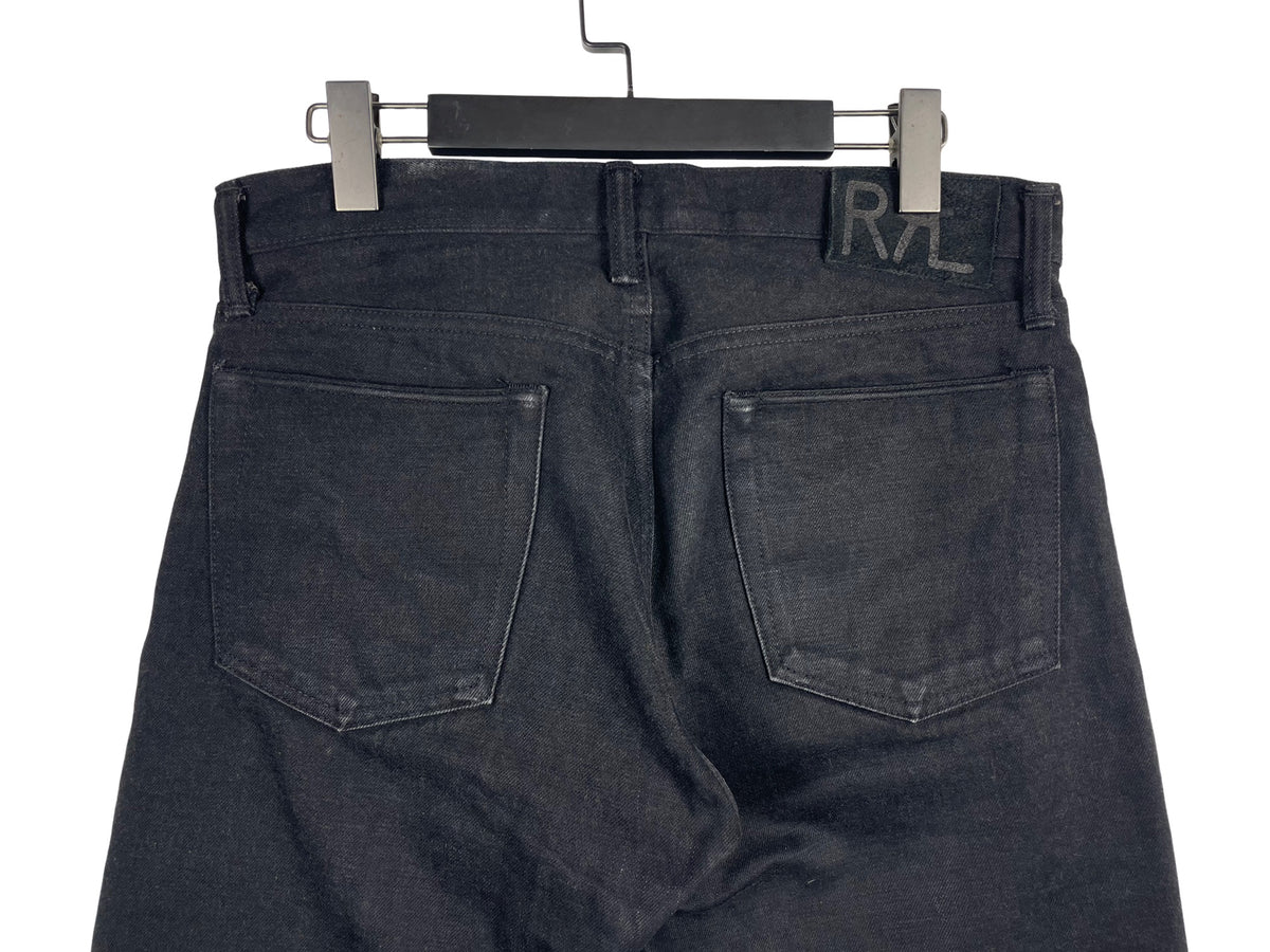 RRL Double RL Slim Fit Black Selvedge Jeans
