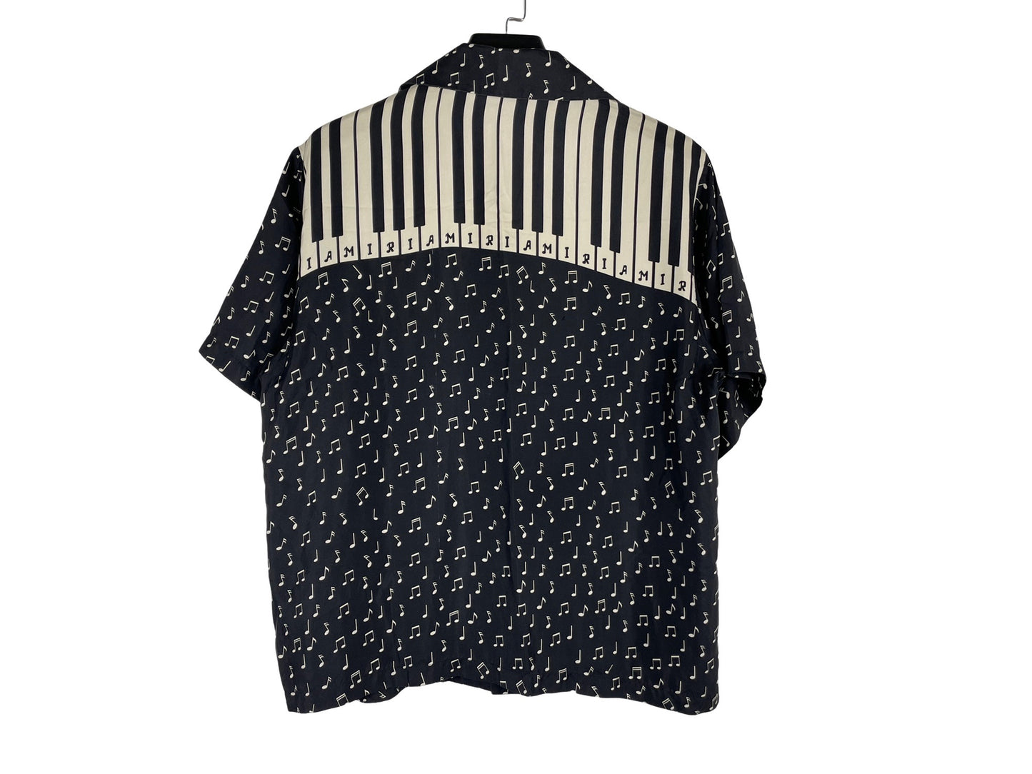Amiri Music Notes Printed Silk Shirt