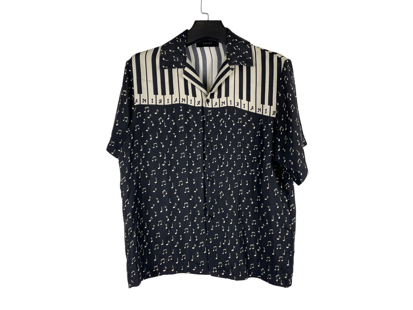 Amiri Music Notes Printed Silk Shirt