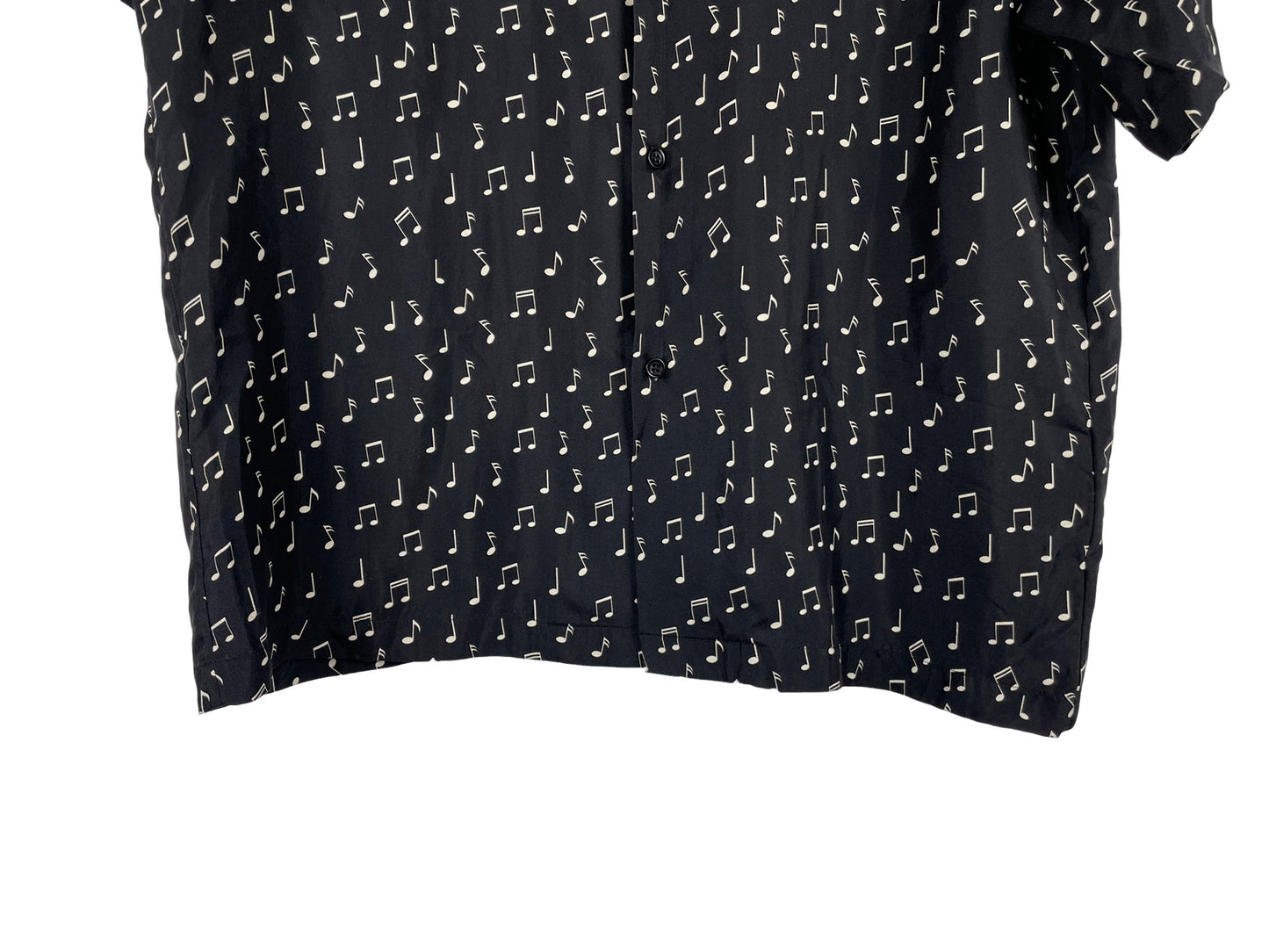 Amiri Music Notes Printed Silk Shirt
