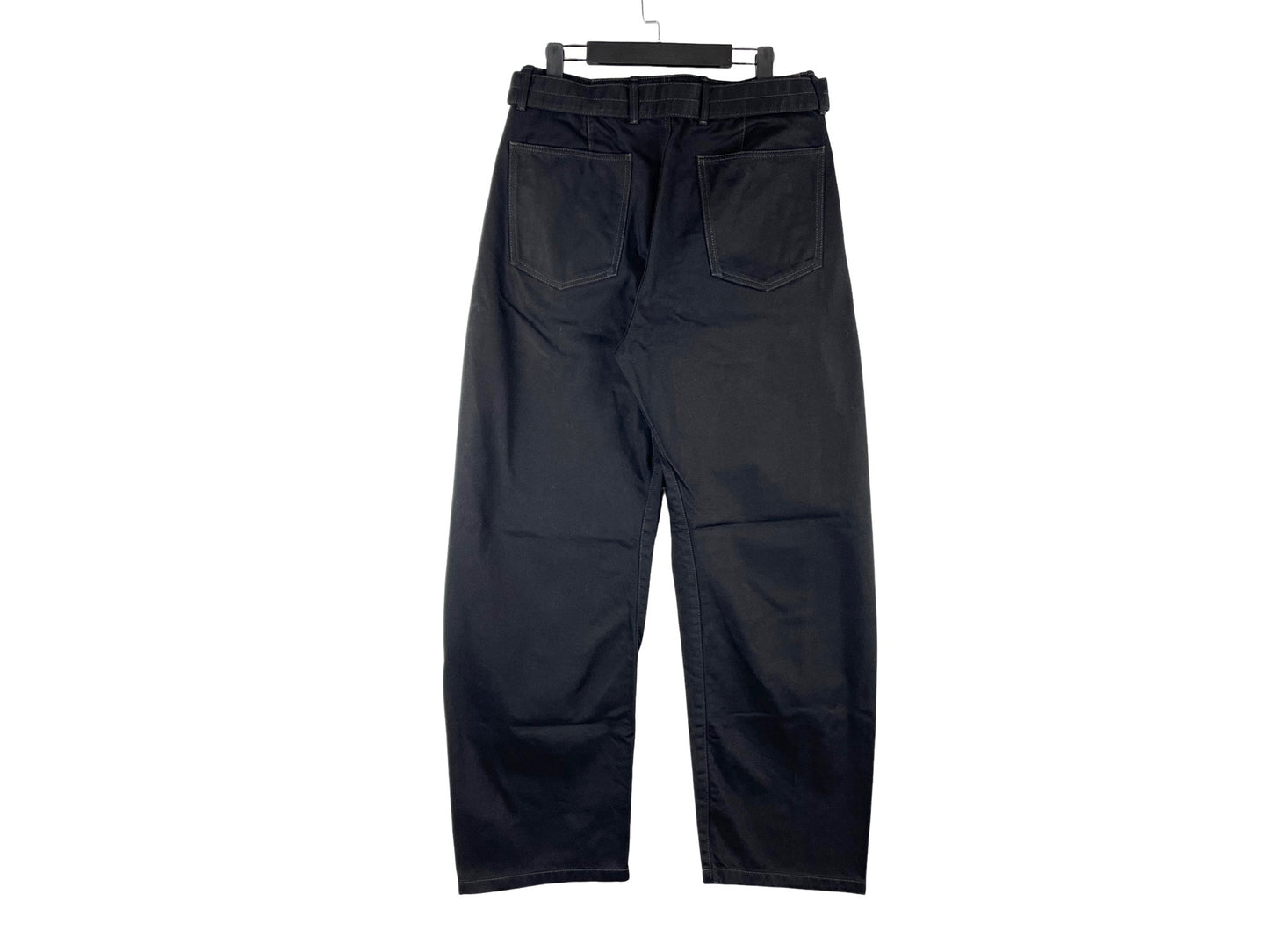 Lemaire Black Twisted Belted Wide-leg Jeans