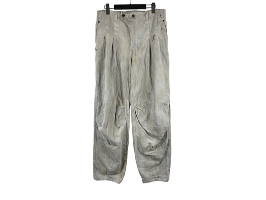 Devoa Baggy Pants Bleached Denim