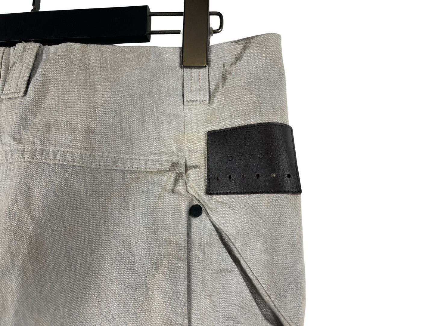 Devoa Baggy Pants Bleached Denim
